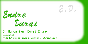 endre durai business card